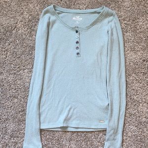 Light blue Hollister fitted long sleeve XS